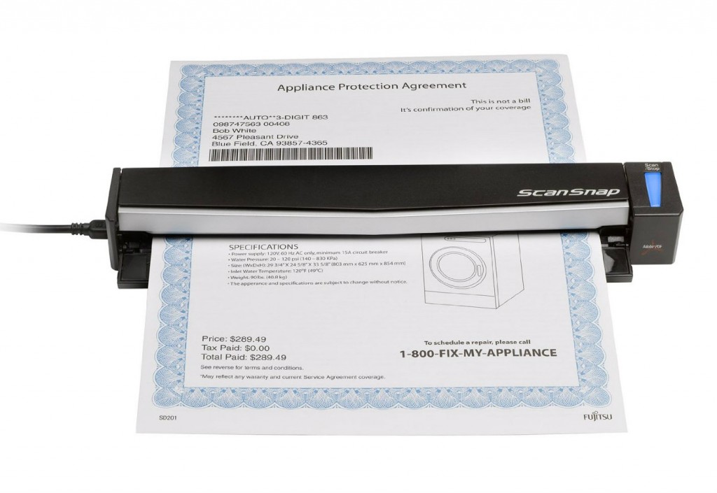 fujitsu scansnap escanear hojas evernote