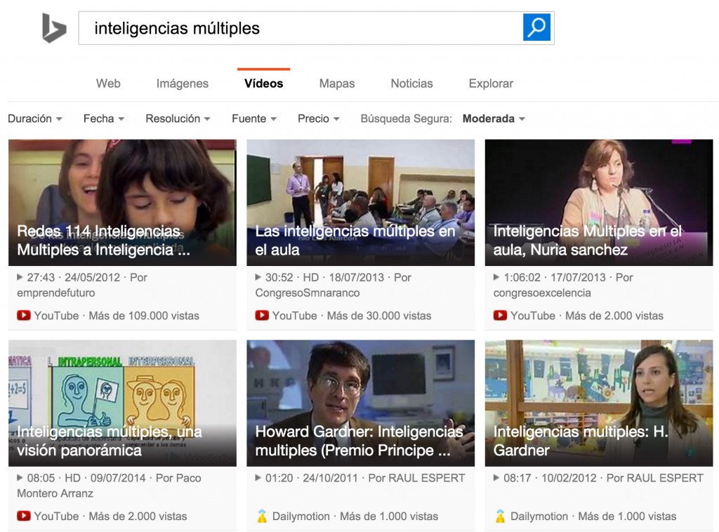 bing búsqueda vídeos