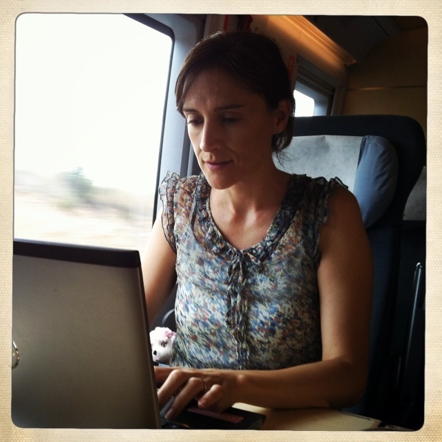 blogging offline en el tren meritxell viñas