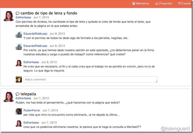 wikispaces hilo de discusión