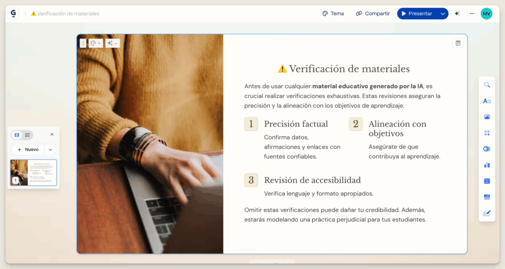presentacion con Gamma app