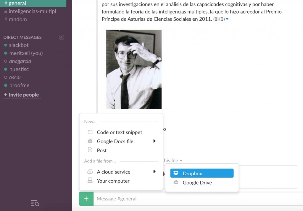 Slack_integrar_dropbox_google_drive