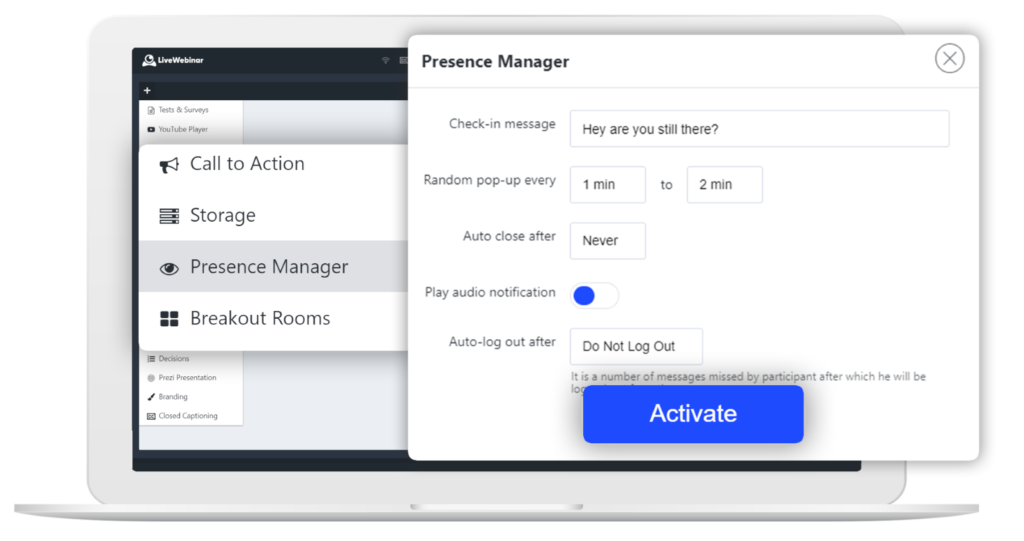 Presence checker livewebinar