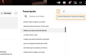 transcripción escrito video youtube