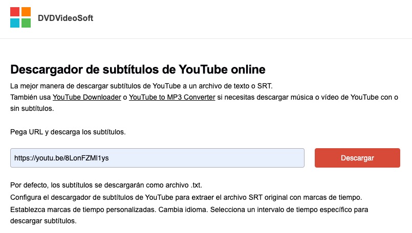 extractor web subtitulos youtube