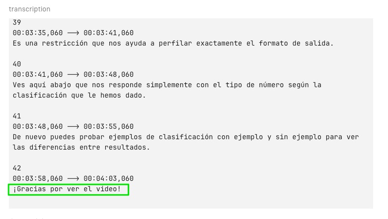 revisar transcripcion eliminar errores whisper